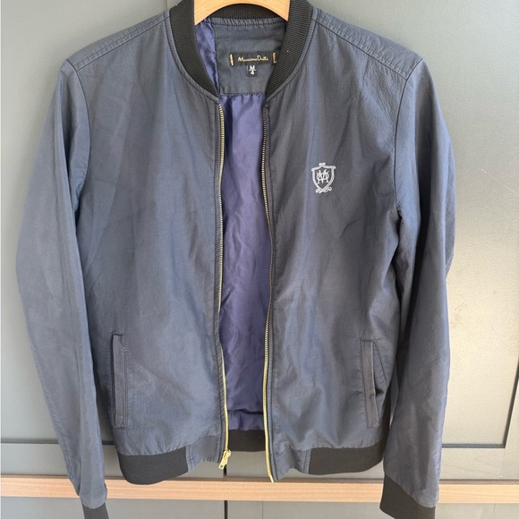Massimo Dutti Navy Bomber Jacket • M/4 - Picture 3 of 9